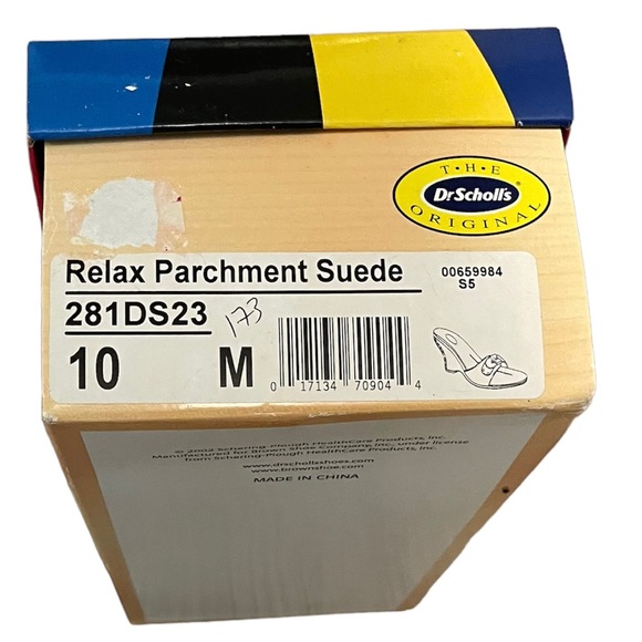 Dr. Scholl’s Relax Parchment Classic Buckle Wedge Slides - Picture 7 of 7